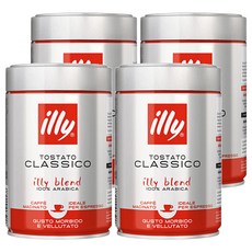illy 意利 Classico中烘培咖啡粉, 義式濃縮, 250g, 4罐