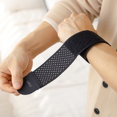Leto 修身護腕 薄手腕健身帶, 黑色, 1個