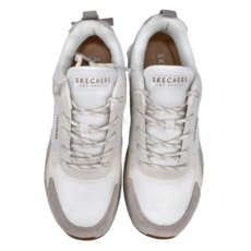 SKECHERS 女款 UNO PEAKS 運動鞋, 人造皮革+天然皮革+紡織布, 177546WHT, 240mm