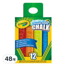 Crayola 繪兒樂 可水洗水性粉筆戶外用 536191, 12 種顏色, 4套