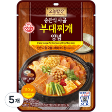 오뚜기 오늘밥상 송탄식 사골 부대찌개 양념, 110g, 5개