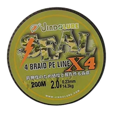 JiNDO Lure SEAL 海豹 路亞 PE 釣線 X4 4股編織 200M, 2.0號, 1個