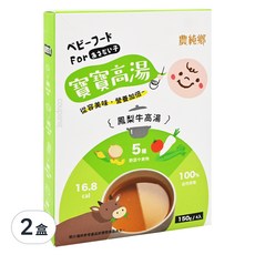 農純鄉 台灣公司貨 寶寶高湯 鳳梨牛 6個月以上 4包, 600g, 2盒