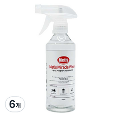 Metis 미라클워터 과일 야채 세정제, 6개, 400ml