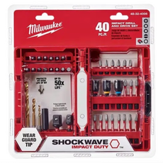 Milwaukee 美沃奇 SHOCKWAVETM 鑽子和起子組 40支裝 Set, 1組