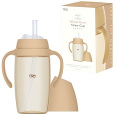 티지엠 유아용 PPSU 밀알 빨대컵 280ml, 1개, 탠브라운