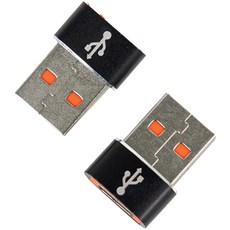 제이스마트 6A 고속 C타입 to USB A 3.0 변환젠더, 2개, 2cm, 블랙