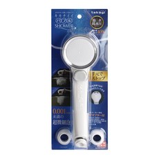 Takagi 微米氣泡蓮蓬頭 JSB023BW, ABS樹脂, 節水40%, 珍珠白, 1個