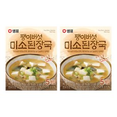 샘표 팽이버섯 미소된장국 5개입, 40g, 2개 40g, 2개