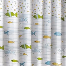 時尚防水浴簾, 小魚款式, 180*180公分, 180 x 180cm, 小魚, 1個
