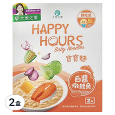 HAPPY HOURS 寶寶麵 白醬燉鮭魚, 無添加 8個月以上寶寶適用, 150g, 2包, 2盒