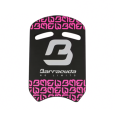 Barracuda 巴洛酷達 游泳訓練雙孔浮板, 全新設計 安全EVA材質, 黑印 + 白色 + 螢光粉紅, 415 x 280 x 30mm