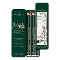 FABER-CASTELL 輝柏 鉛筆 5件組, HB、2B、4B、6B、8B, 1組