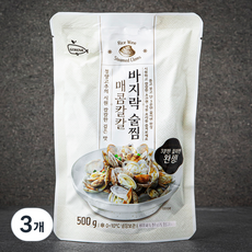 고래미 매콤칼칼 바지락 술찜, 3개, 500g