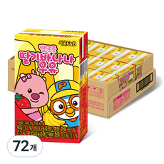 서울에프엔비 뽀로로 딸기바나나 우유 140ml, 72개