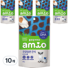 아미오 강아지 건강담은간식 눈 & 눈물 80g, 연어(눈 & 눈물), 10개