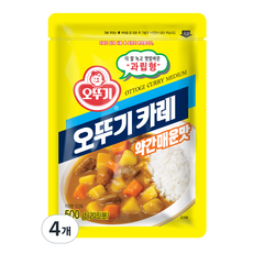 오뚜기 카레 과립형 약간매운맛, 500g, 4개