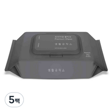 생활공작소 프리미엄 물티슈, 5개, 70매