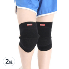 AOLIKES 奧力克斯 兒童防撞護膝, 藍/粉/黑, 男女通用 各類運動舞蹈跪地, M(27~39cm), 黑色, 2組