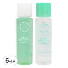 퍼니 젤네일 리무버 130ml + 클렌저 130ml 세트, 6세트 - 퍼니젤네일리무버