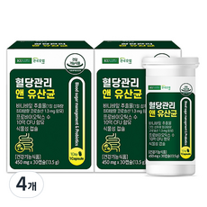 건국유업 혈당관리 앤 유산균 14g, 30정, 4개