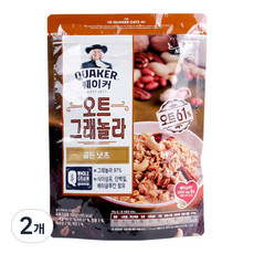 롯데제과 퀘이커 오트 그래놀라 시리얼 골든넛츠, 350g, 2개