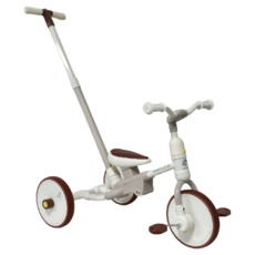 PAPAYA KIDS 兒童4合1三輪推車, 適用於3-5歲, 奶茶棕, 1個