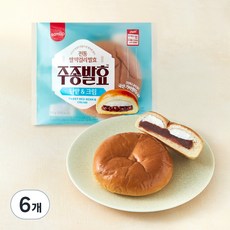 삼립 408시간 주종발효 단팥크림빵, 115g, 6개, 1개입