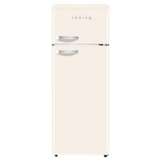 쿠잉전자 클래식 레트로 208L 2도어 냉장고 방문설치, REF-D215C