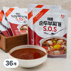 생채움 해물 순두부찌개 양념, 120g, 36개