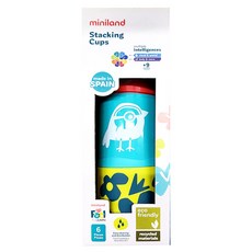 Miniland ECO 低幼形狀配對疊疊積木杯 Set 6件, 適用年齡9個月以上, 西班牙製造, 1盒