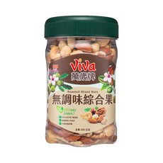 ViVa 萬歲牌 無調味綜合果, 100%無添加，含腰果、核桃、杏仁果、榛果、夏威夷果, 350g, 1罐