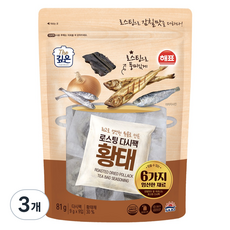 해표 로스팅 다시팩 황태 9p, 3개, 81g