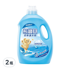Snuggle 熊寶貝 柔軟護衣精 7合1護衣精華液 柔軟親膚 消臭去異味 沁藍海洋香, 3.2kg, 3.2L, 2桶