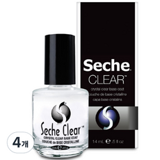 seche 크리스탈 영양케어 클리어 베이스코트, 14ml, 4개