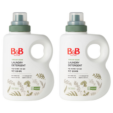 비앤비 라즈베리 식초 담은 무향 비건 섬유 유아 세제 용기형, 1.5L, 2개