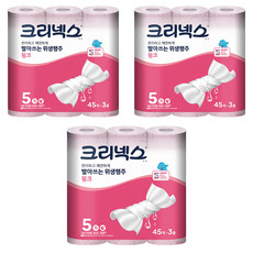 Kleenex 舒潔 可水洗5層不織布抹布 粉色, 45張, 9捲