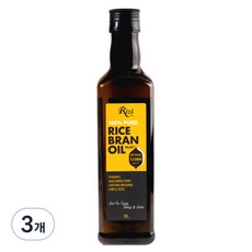Rizi Plus穀維素米糠油, 3瓶, 1L