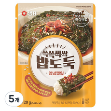 샘표 쓱쓱싹싹 밥도둑 양념깻잎, 120g, 5개