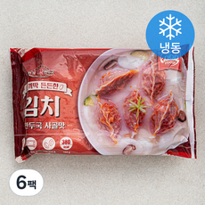 한끼딱 사골맛 떡만두국 김치 (냉동), 194g, 6팩