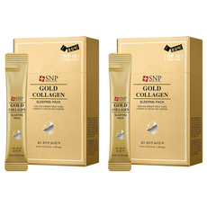 Snp 黃金膠原蛋白晚安面膜 隨身包, 80ml, 2個