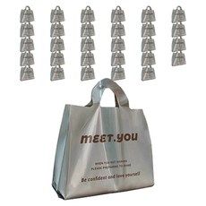 마켓감성 디자인레터링 의류 손잡이백, 그레이, 50개 그레이, 50개
