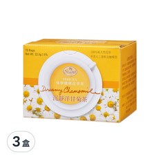 Magnet 曼寧 洋甘菊茶, 柔和甘菊香, 舒緩身心壓力, 無咖啡因茶包, 15包, 1.5g, 3盒