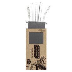 FUJI-GRACE 富士雅麗 耐熱環保玻璃吸管5入組, 適用於冷熱飲, 耐腐蝕, SGS檢驗合格, 5入, 1盒