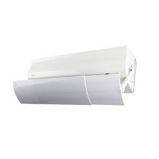 BBOMMA 黏貼式冷氣機擋風板, 白色, 56~102公分x18公分, 1個