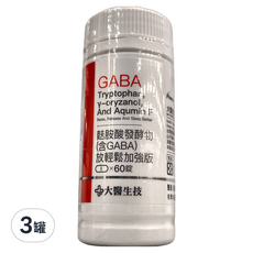 大醫生技 麩胺酸發酵物含GABA 放輕鬆加強版 60顆, 2g, 3罐