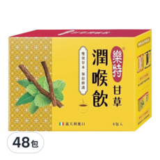 樂特 甘草潤喉飲,48包入-草本潤喉、舒緩不適、健康飲品, 3g, 48包