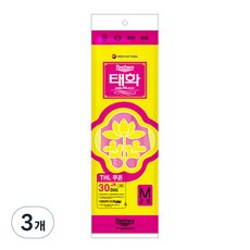 롯데 태화 고무장갑 M/선밴, 핑크, 중(M), 3개 핑크, 중(M), 3개