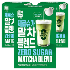 녹차원 제로슈가 말차블렌드, 3개, 7개입, 10g