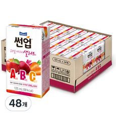 매일유업 썬업 과일야채 샐러드 ABC 주스, 125ml, 48개